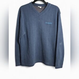 Columbia Sportswear Men’s Blue V-Neck Pullover Sweatshirt Large